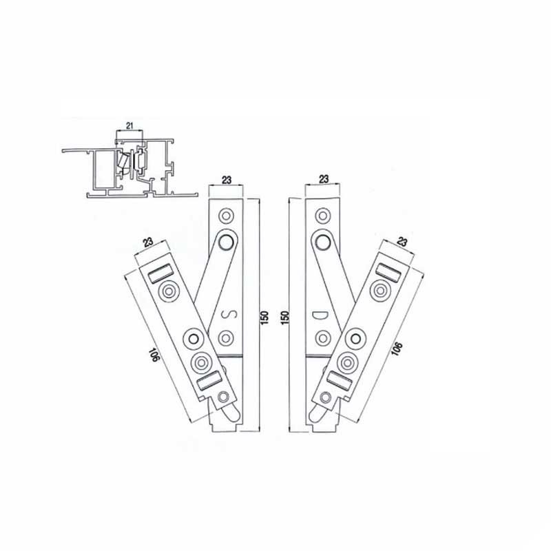 Transom Hopper Window Arm 300